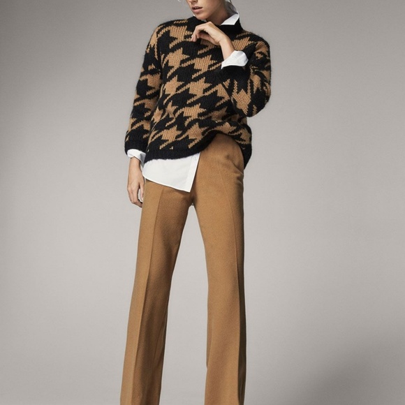 MOSSIMO DUTTI CAMEL HOUNDSTOOTH SWEATER SIZE MED- - Picture 2 of 2